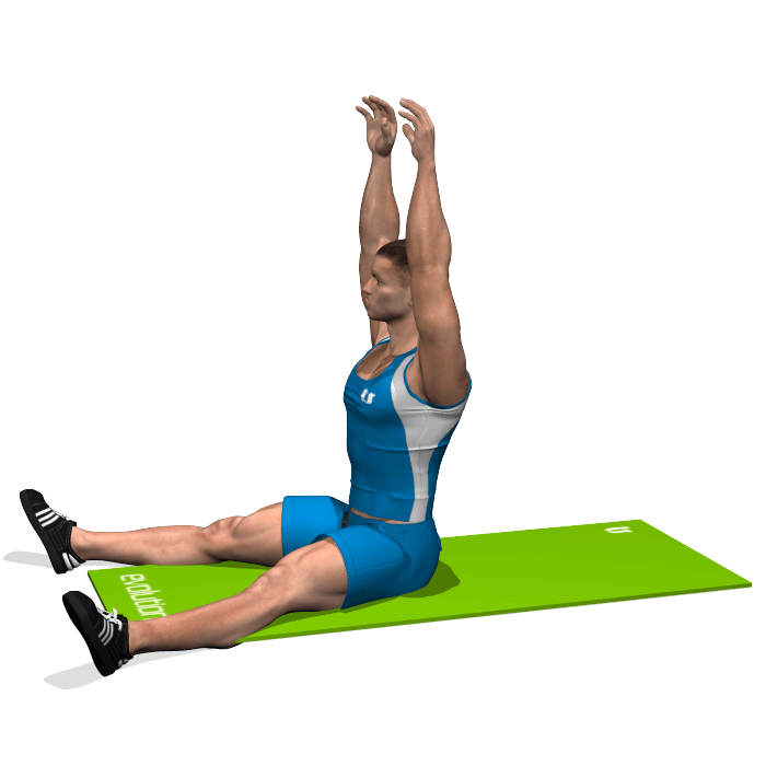 Allenamento addominali russian situp fine
