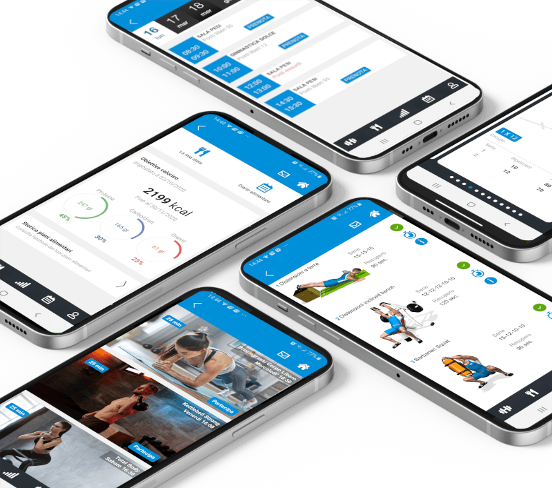 app evolutionfit allenamento,alimentazione,prenotazioni e streaming