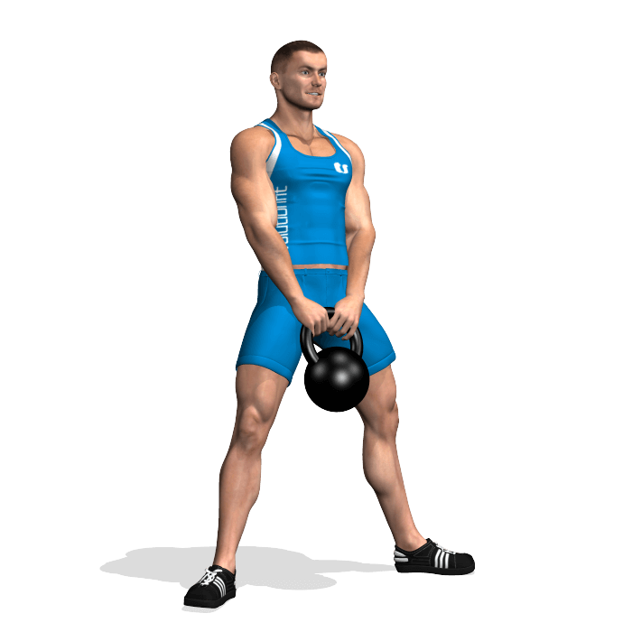 allenamento glutei sumo squat kettlebell inizio