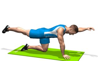 allenamento glutei superman a terra fine