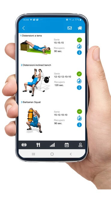 mano con app personal-trainer nuova versione