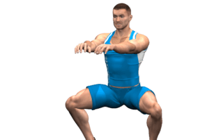 allenamento quadricipiti squat sumo corpo libero fine