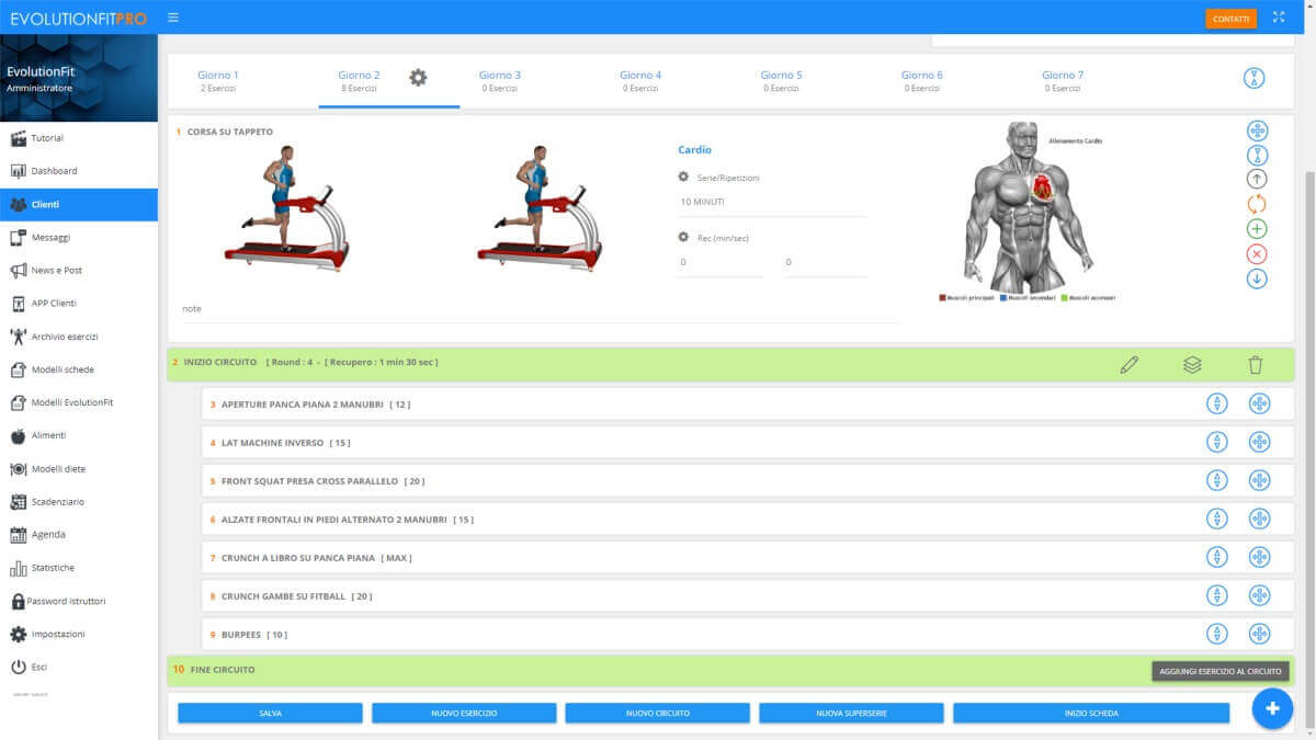 Screenshot con circuit training