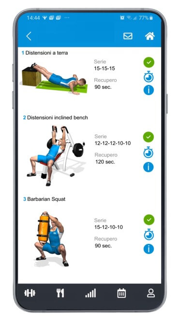 smartphone app scheda allenamento
